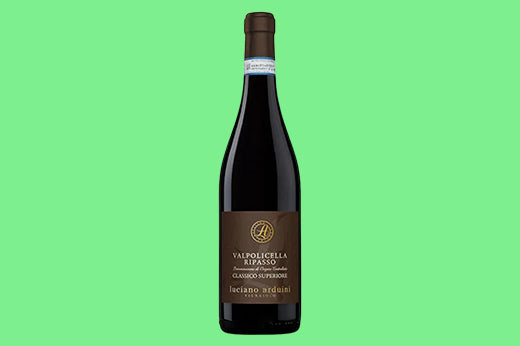 Bottle of Luciano Arduini Valpolicella Ripasso Classico Superiore with a brown label