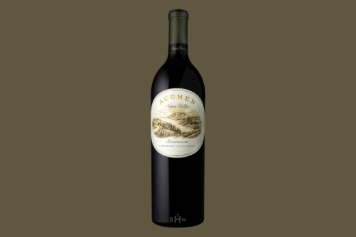 95-98 Point Fabulous & Limited Vintage: 2021 Acumen Mountainside Cabernet Sauvignon Napa Valley