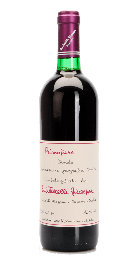 Bottle of Giuseppe Quintarelli Primofiore, Veneto, with a handwritten-style white label