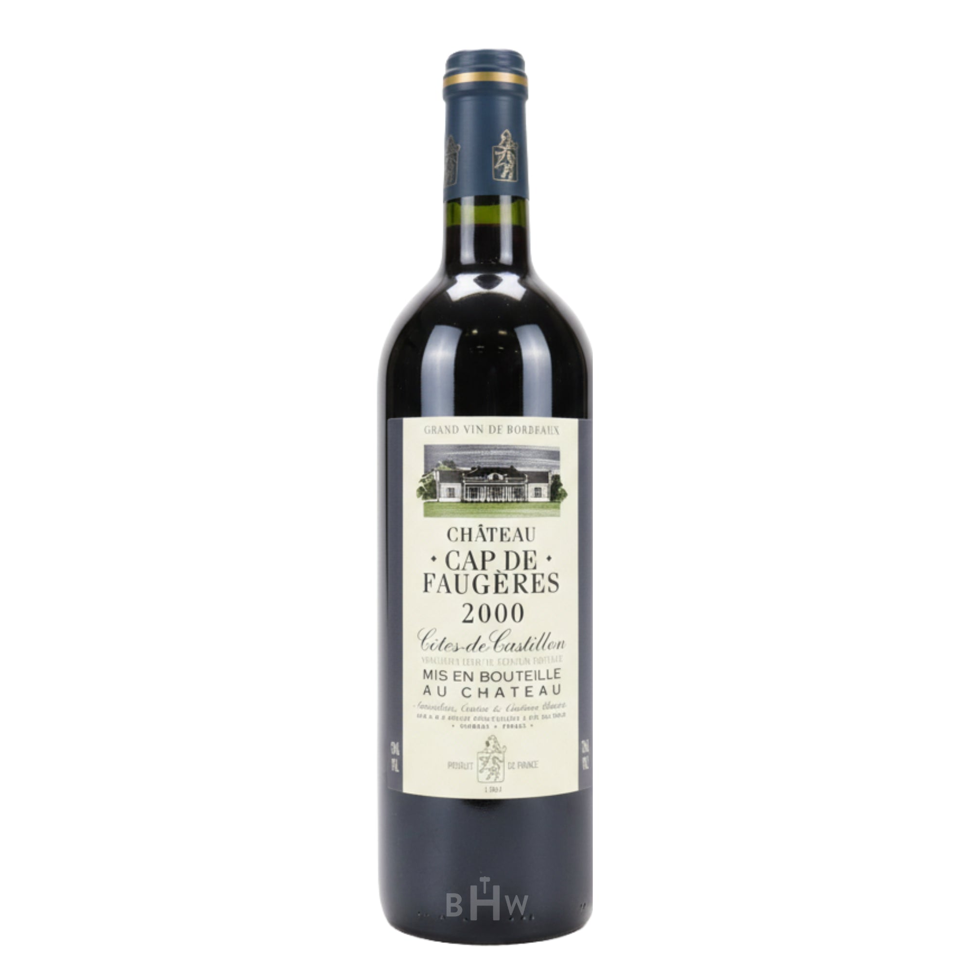 2000 Château Cap de Faugères Côtes-de-Castillon Bordeaux red wine, estate-bottled Grand Vin de Bordeaux, 750ml bottle