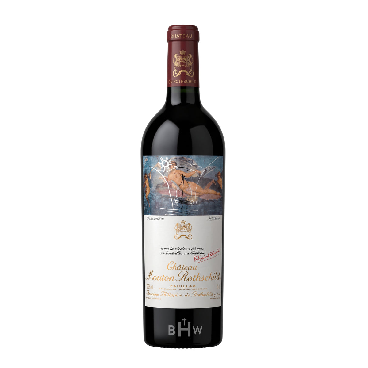 2010 Château Mouton Rothschild Pauillac Premier Grand Cru Classé single red wine bottle, curated by Big Hammer Wines.