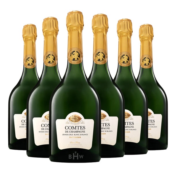 2014 Taittinger 'Comtes de Champagne' Grands Crus Blanc de Blancs Champagne 6-pack champagne bottles, curated by Big Hammer Wines.