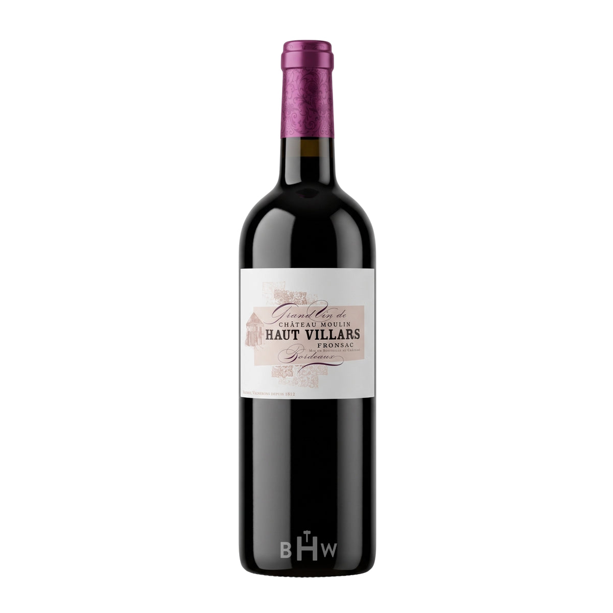 2015 Château Moulin Haut-Villars Fronsac Bordeaux red wine bottle, curated by Big Hammer Wines.