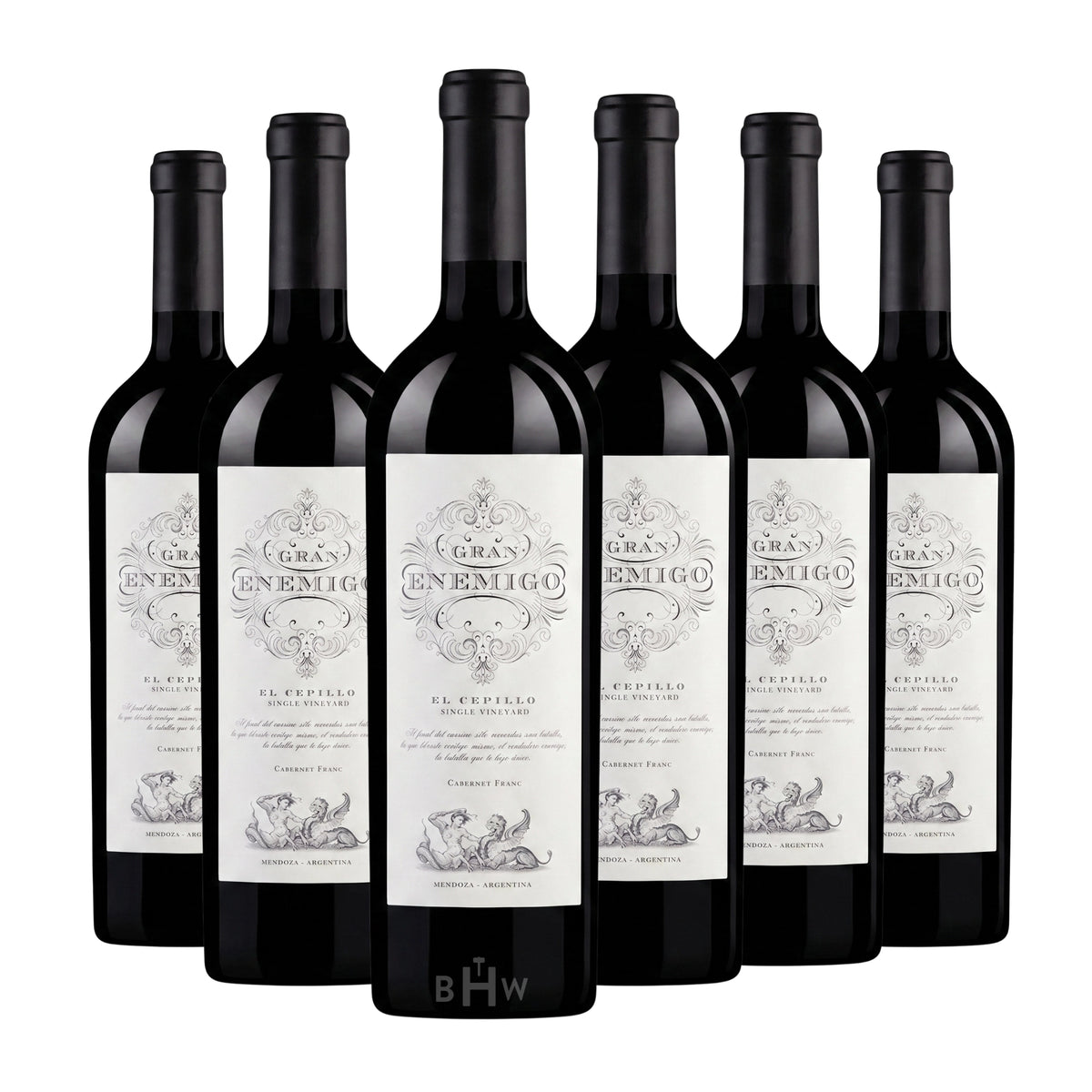 Six bottles of 2018 Gran Enemigo 'El Cepillo' Single Vineyard Cabernet Franc Uco Valley red wine. Curated by Big Hammer Wines.