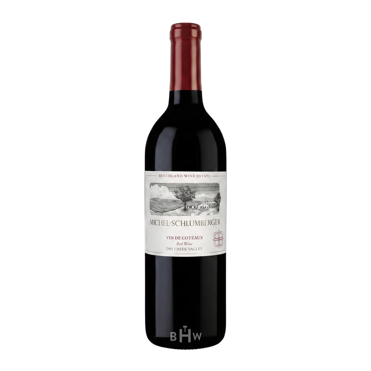`A bottle of 2018 Michel-Schlumberger 'Vin de Coteaux' Dry Creek Valley red wine, curated by Big Hammer Wines.`