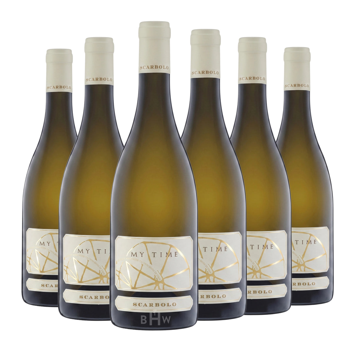 Six bottles of 2018 Valter Scarbolo 'My Time' Venezia Giulia Bianco white wine. Curated by Big Hammer Wines.
