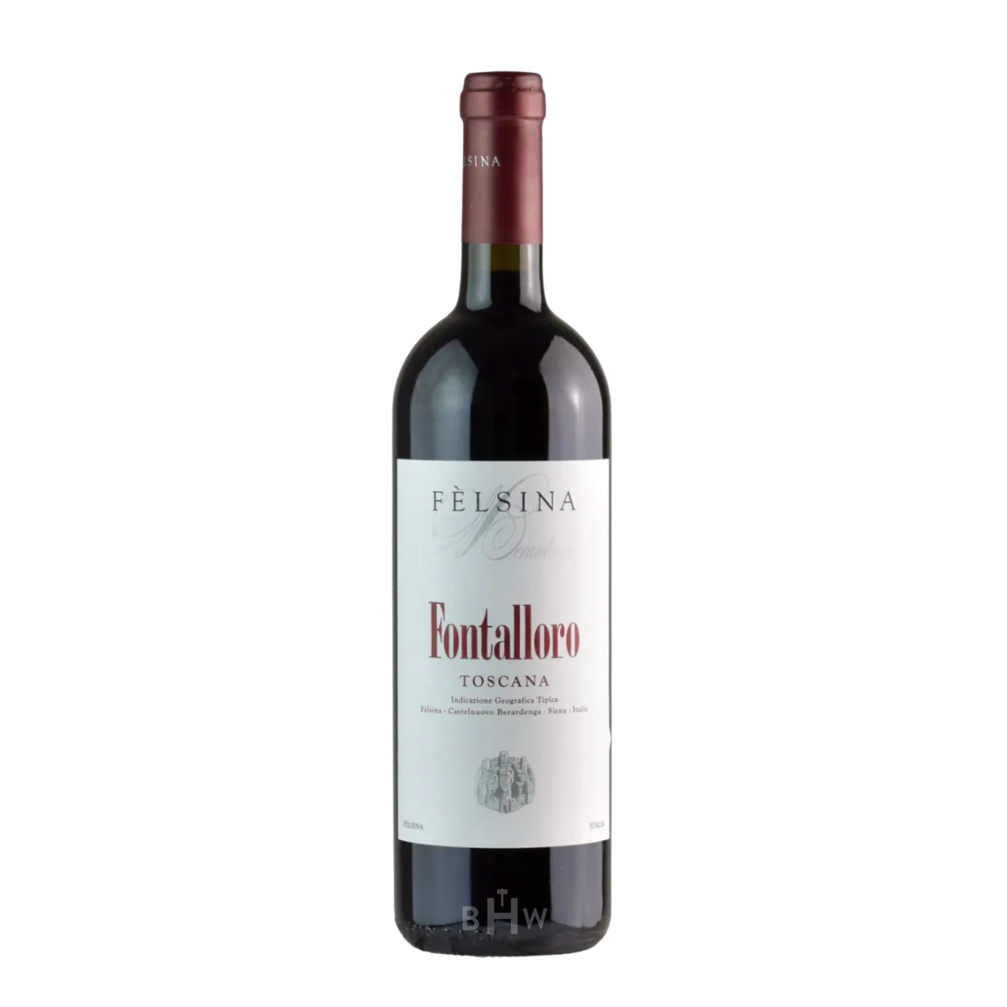 A bottle of 2019 Felsina Berardenga Fontalloro Toscana IGT red wine, curated by Big Hammer Wines.