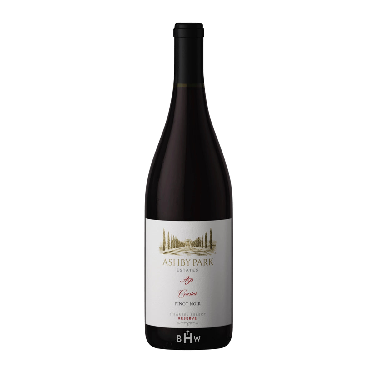2020 Ashby Park 3 Barrel Select Reserve Pinot Noir Central Coast wine bottle.