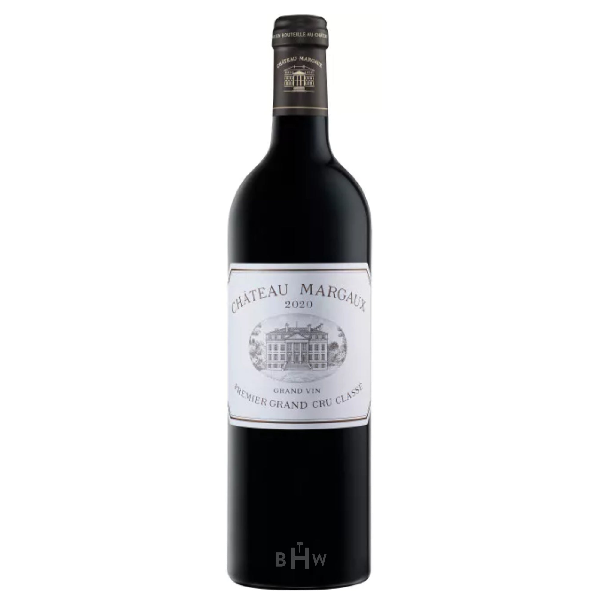 2020 Château Margaux Première Grand Cru Classé bottle, a 100-point Bordeaux wine from the renowned Margaux estate, celebrated for its elegance and complexity