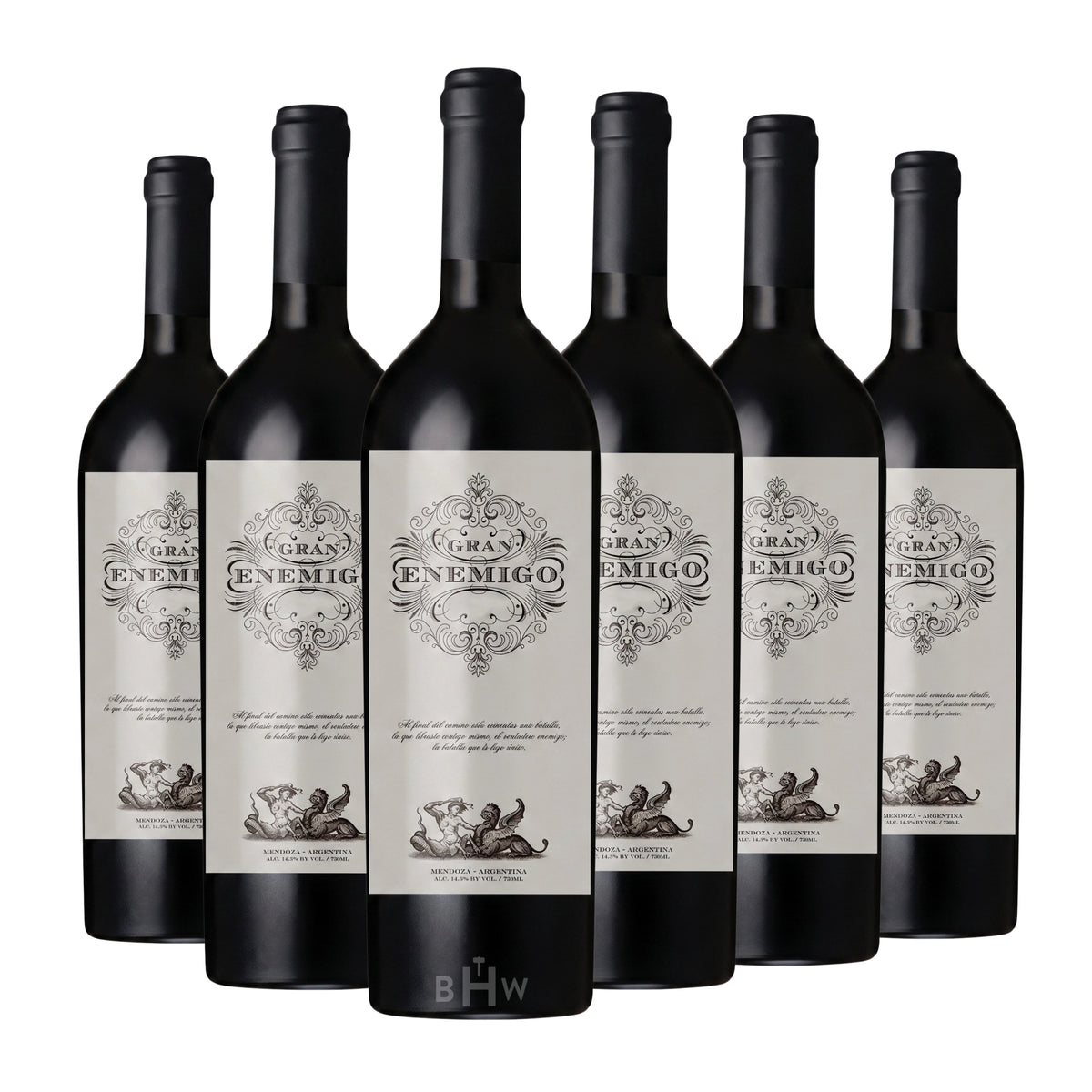 Six bottles of 2020 Gran Enemigo Mendoza Red Blend wine. Curated by Big Hammer Wines.
