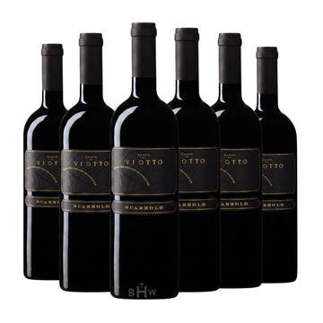 Six bottles of 2020 Valter Scarbolo 'Campo del Viotto' Venezia Giulia Merlot red wine. Curated by Big Hammer Wines.