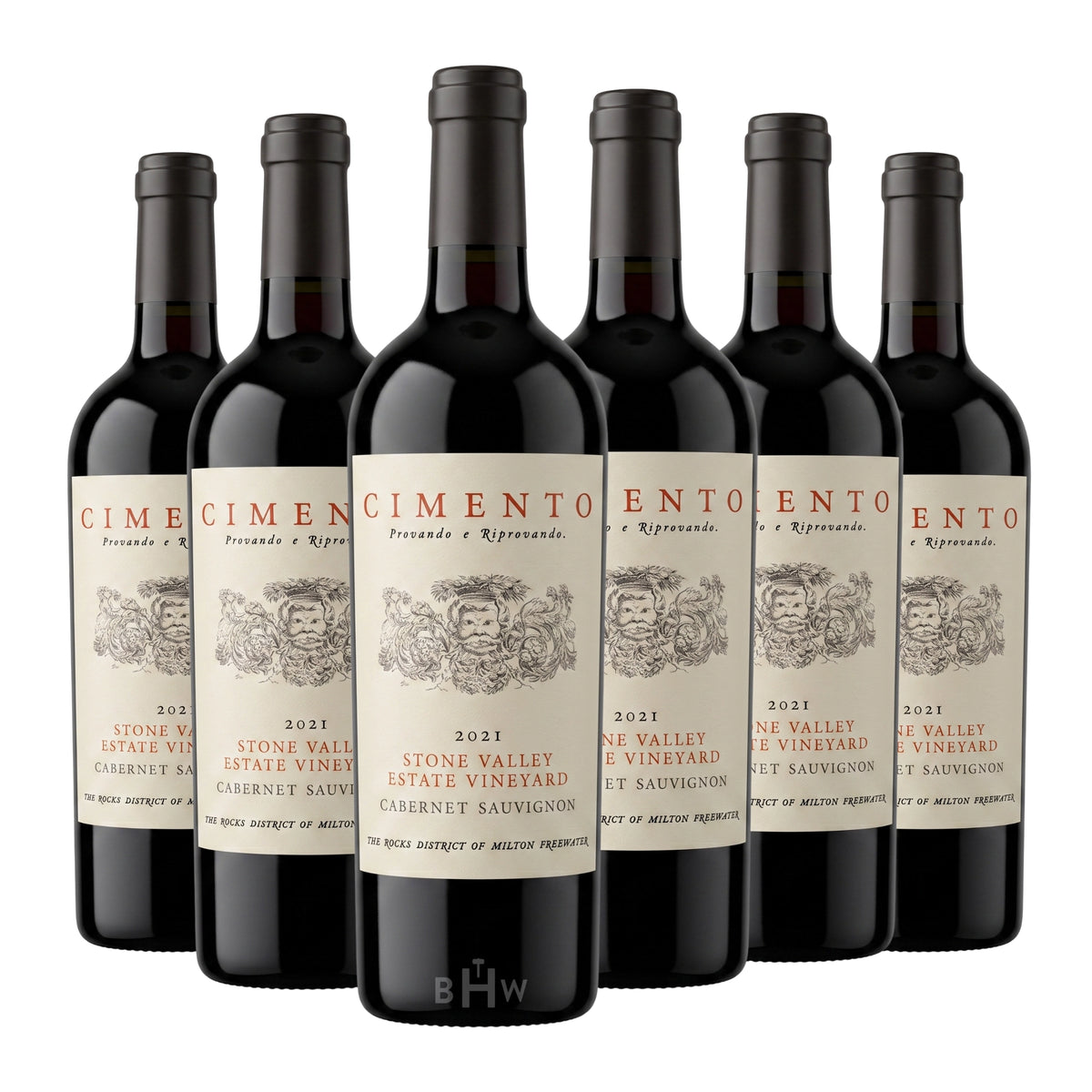A 6-bottle pack of 2021 Cimento Stone Valley Estate Vineyard Cabernet Sauvignon The Rocks District 750ml red wine, curated by Big Hammer Wines.