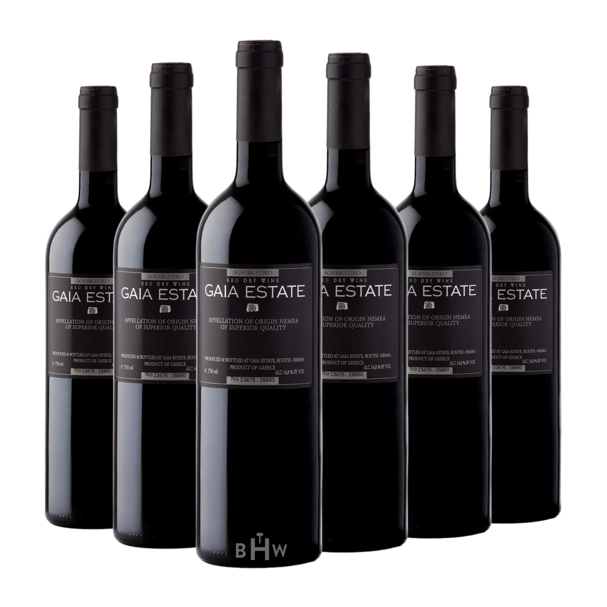 Six bottles of 2021 Gaia Estate Agiorgitiko Peloponnese (6x750ml), curated by Big Hammer Wines.