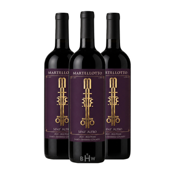 2021 Martellotto Senz' Altro Red Wine Santa Barbara County 3-pack wine bottles, curated by Big Hammer Wines.