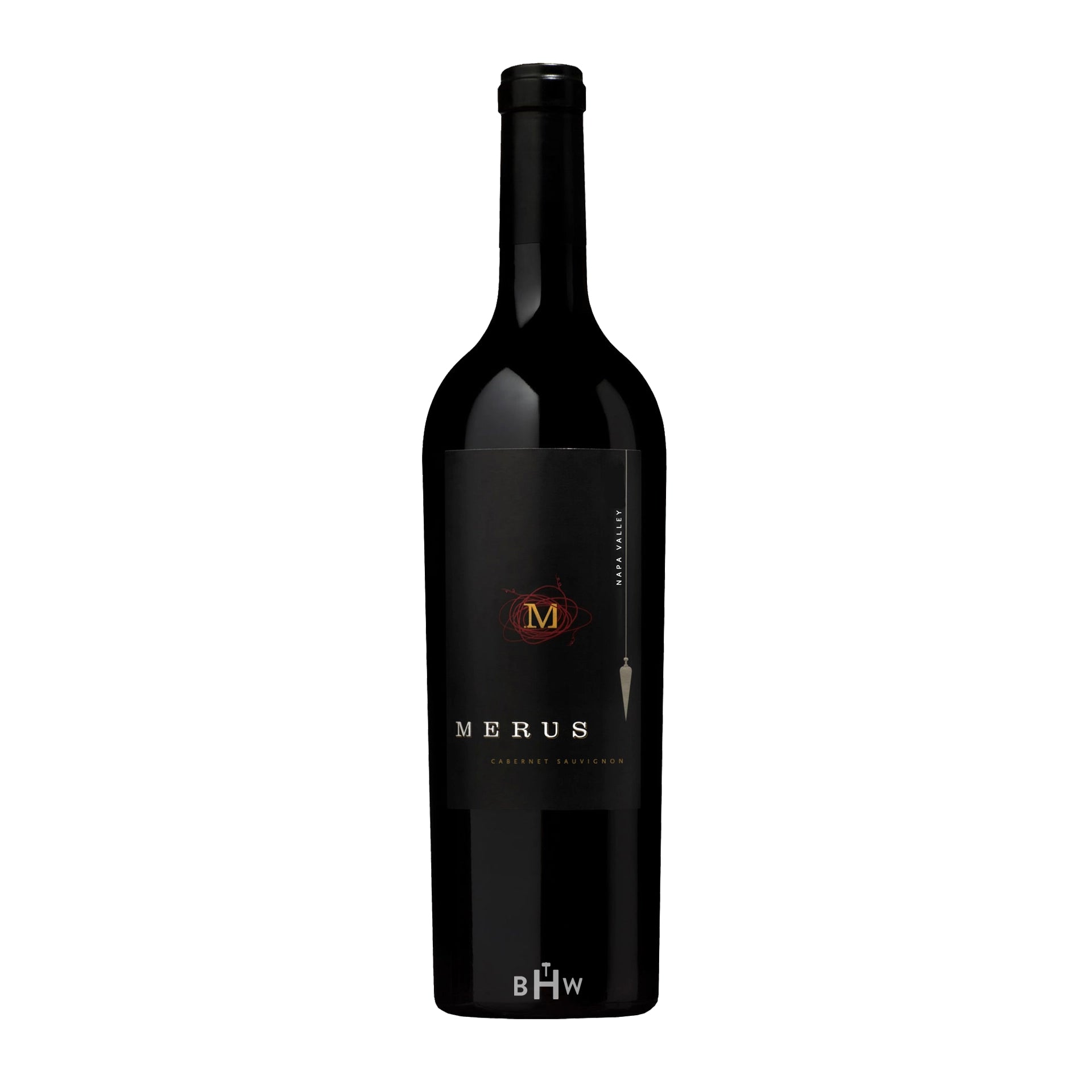 2021 Merus wine bottle with a white background