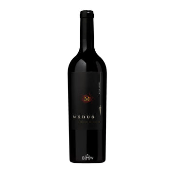 2021 Merus wine bottle with a white background