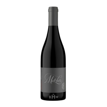 A bottle of 2021 Metzker Family Estates 'Winemaker's Cuvée' Pinot Noir Sonoma Coast red wine, curated by Big Hammer Wines.