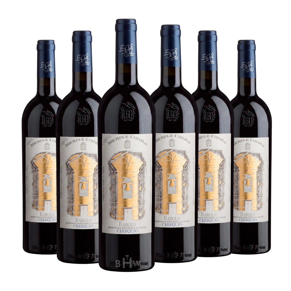 2021 Michele Chiarlo Barolo 'Cerequio' Riserva Piedmont 6-pack red wine bottles, curated by Big Hammer Wines.