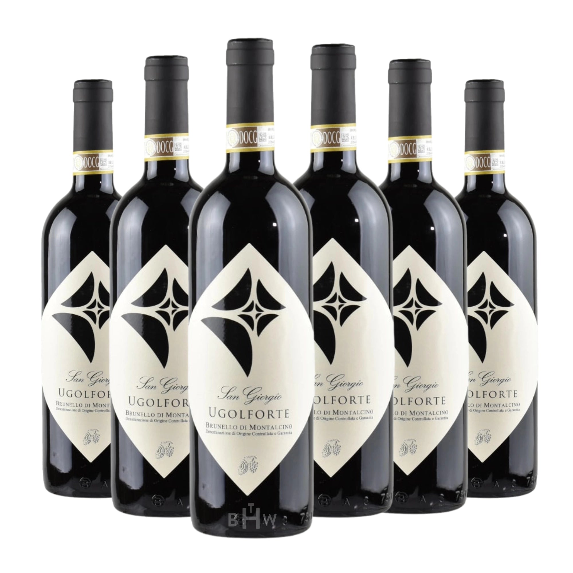 A 6-bottle pack of 2021 San Giorgio Ugolforte Brunello Di Montalcino 750ml red wine, curated by Big Hammer Wines.