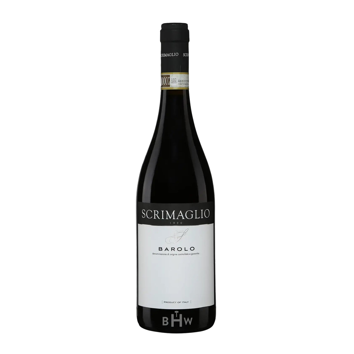 2021 Scrimaglio Barolo DOCG red wine bottle, curated by Big Hammer Wines.
