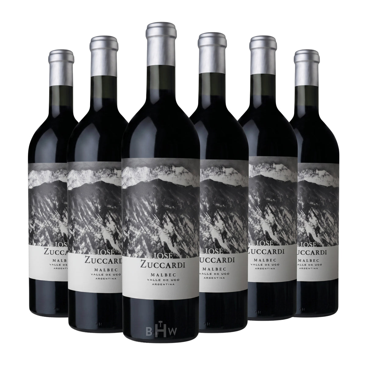 Six bottles of 2021 Zuccardi 'José Zuccardi' Valle de Uco Malbec red wine. Curated by Big Hammer Wines.