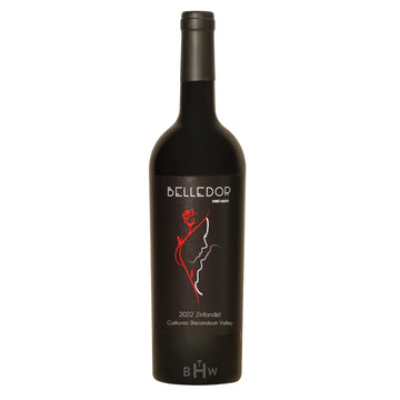 2022 Belledor Vineyards Zinfandel Shenandoah Valley CA wine bottle.