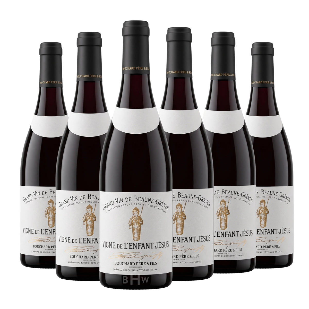 2022 Bouchard Père & Fils Beaune-Grèves 'Vigne de l'Enfant Jésus' Premier Cru Burgundy 6-pack red wine bottles, curated by Big Hammer Wines.