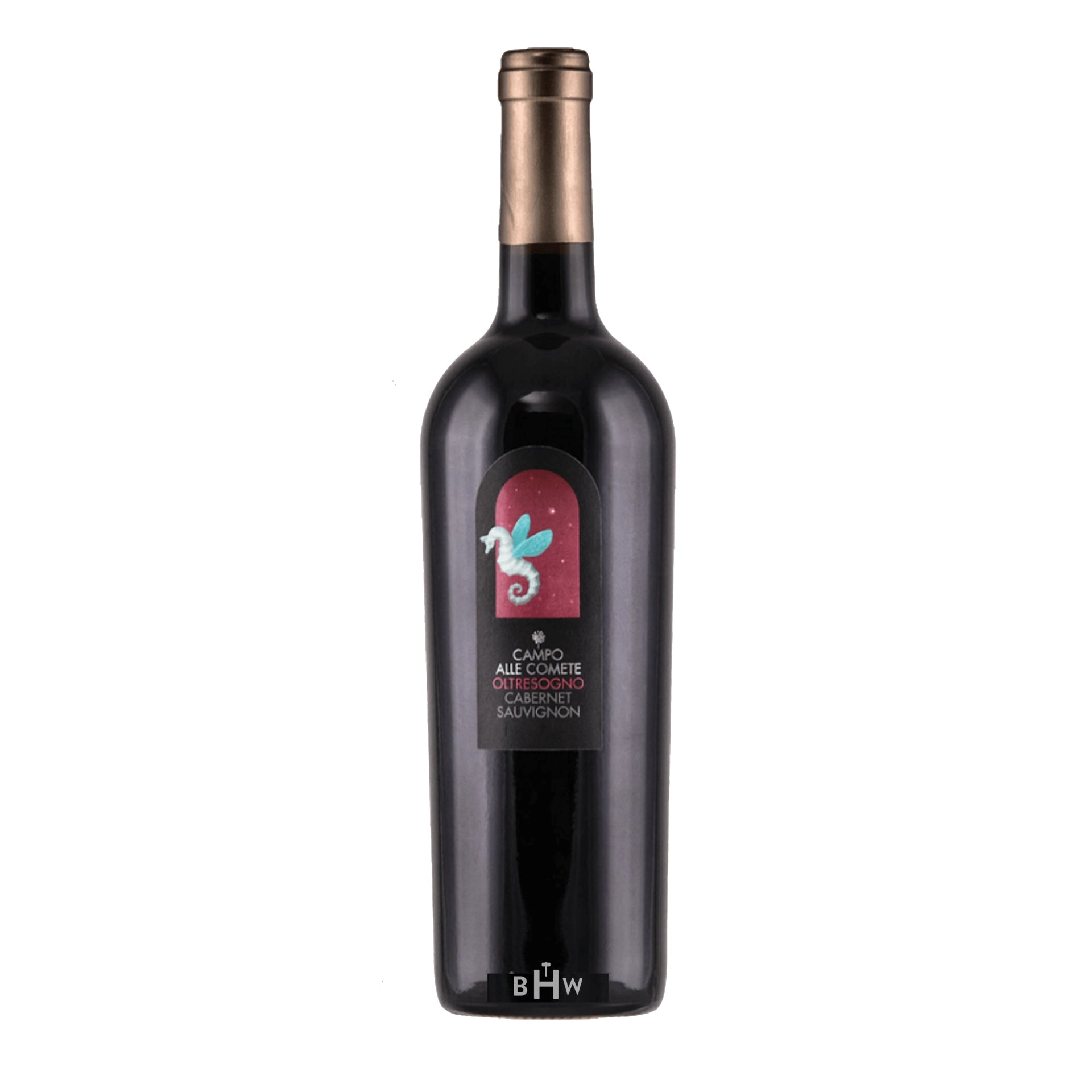 2022 Campo alle Comete cabernet sauvignon wine bottle with a label on a white background