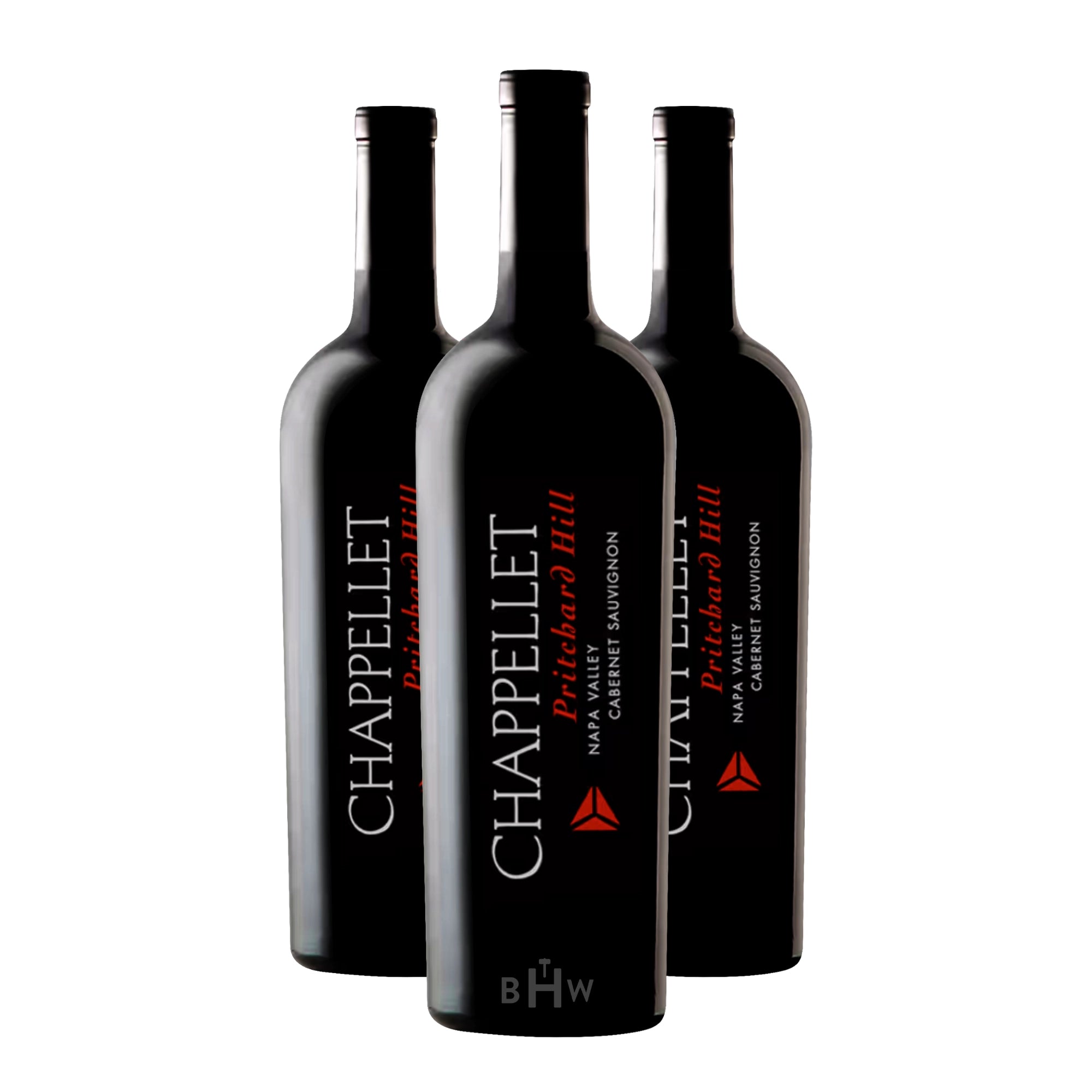 Chappellet Pritchard Hill Cabernet Sauvignon Napa Valley 3-pack premium Napa Cabernet wine 750ml bottles