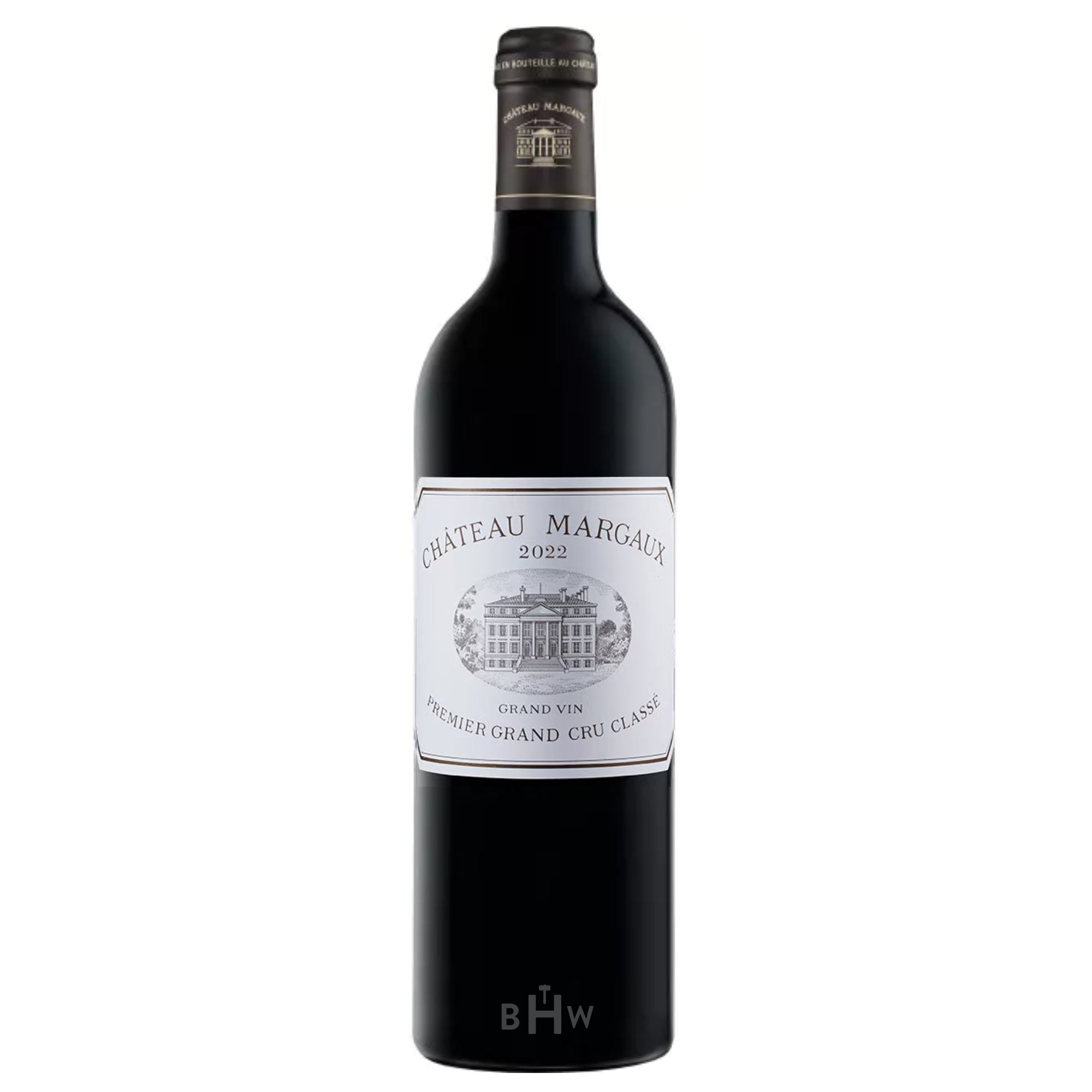 2022 Château Margaux Première Grand Cru Classé bottle, a 100-point Bordeaux wine from the Margaux estate, known for its elegance and complexity