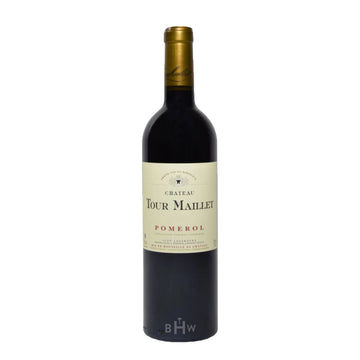 A single bottle of 2022 Chateau Tour Maillet red wine from Pomerol, Bordeaux, France, curated by Big Hammer Wines.