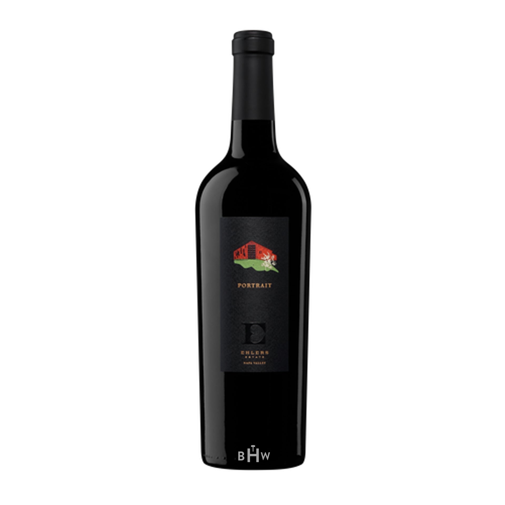 2022 Ehlers Potrait Red blend wine bottle with a white background.
