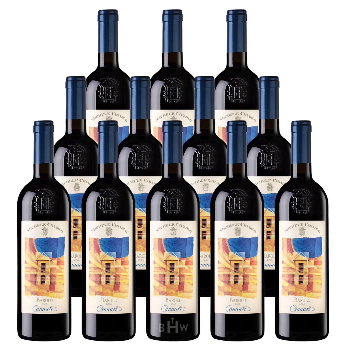 2022 Michele Chiarlo Barolo 'Cannubi' Piedmont 12-pack red wine bottles, curated by Big Hammer Wines.