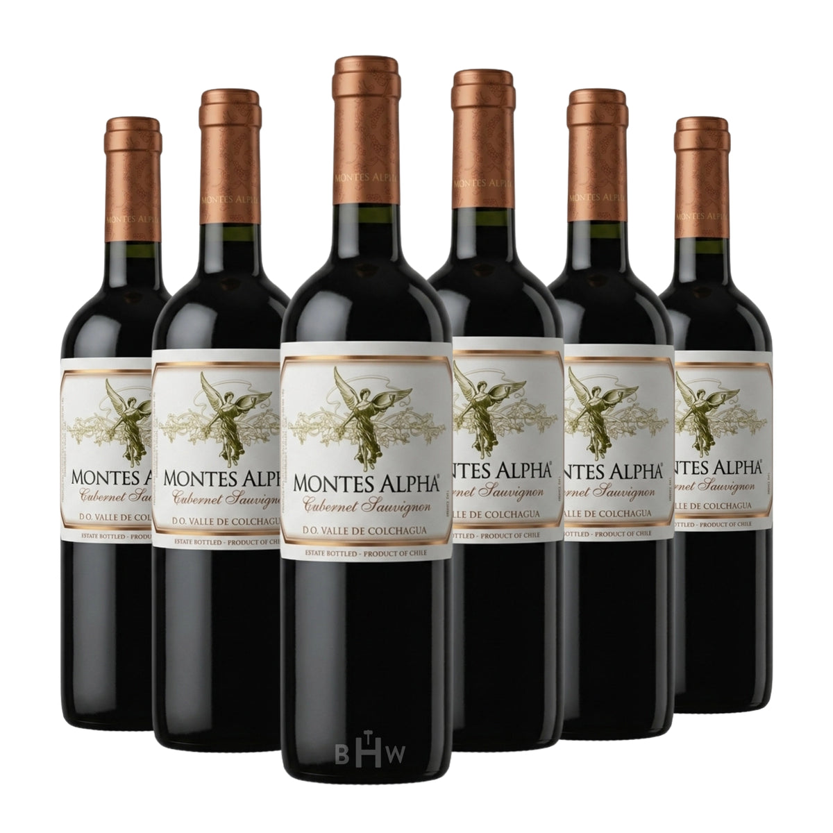2022 Montes Alpha Cabernet Sauvignon Colchagua Valley 6-pack red wine bottles, curated by Big Hammer Wines.