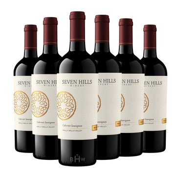 Six bottles of 2022 Seven Hills Winery Walla Walla Valley Cabernet Sauvignon red wine. Curated by Big Hammer Wines.