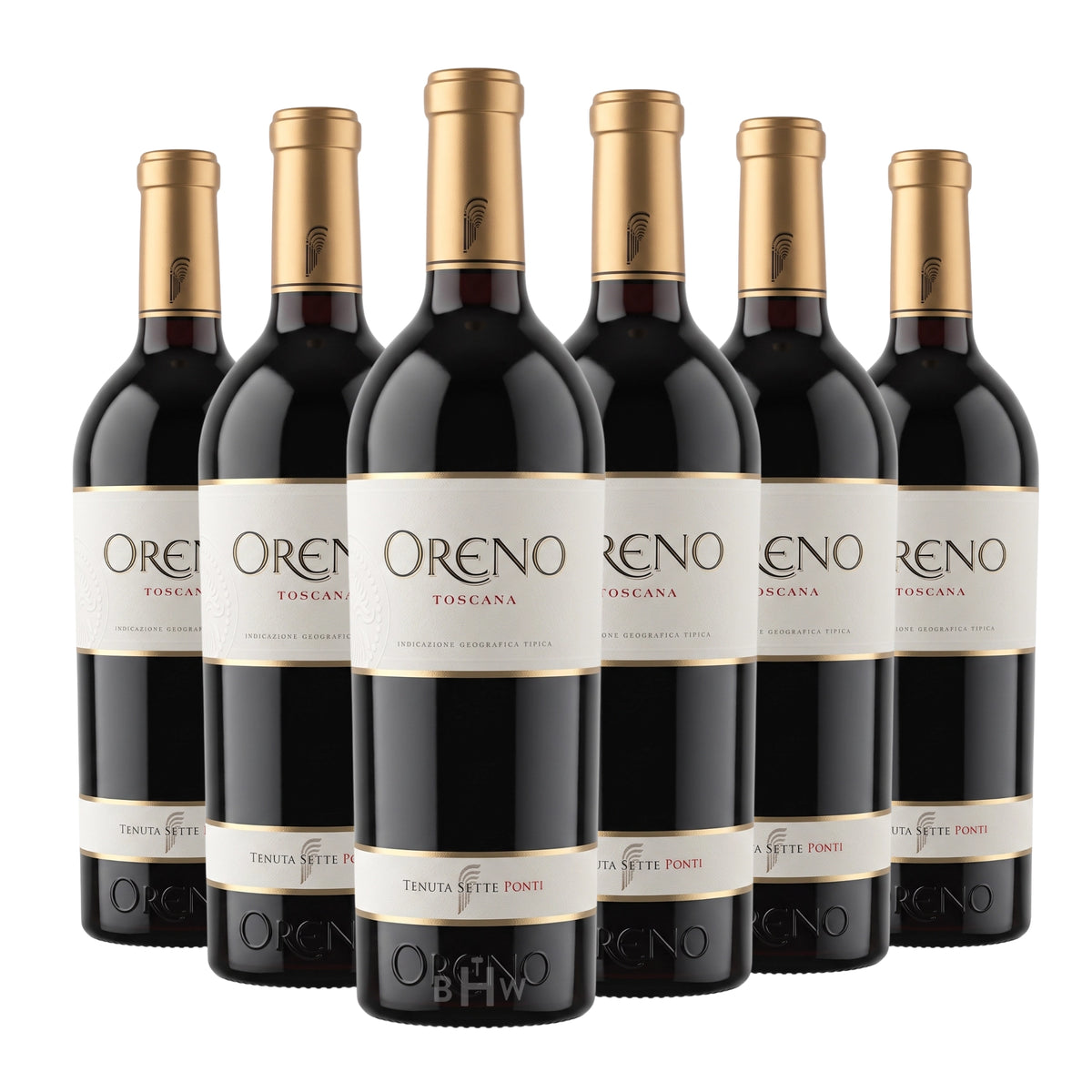 2022 Tenuta Sette Ponti 'Oreno' Tuscany 6-pack red wine bottles, curated by Big Hammer Wines.