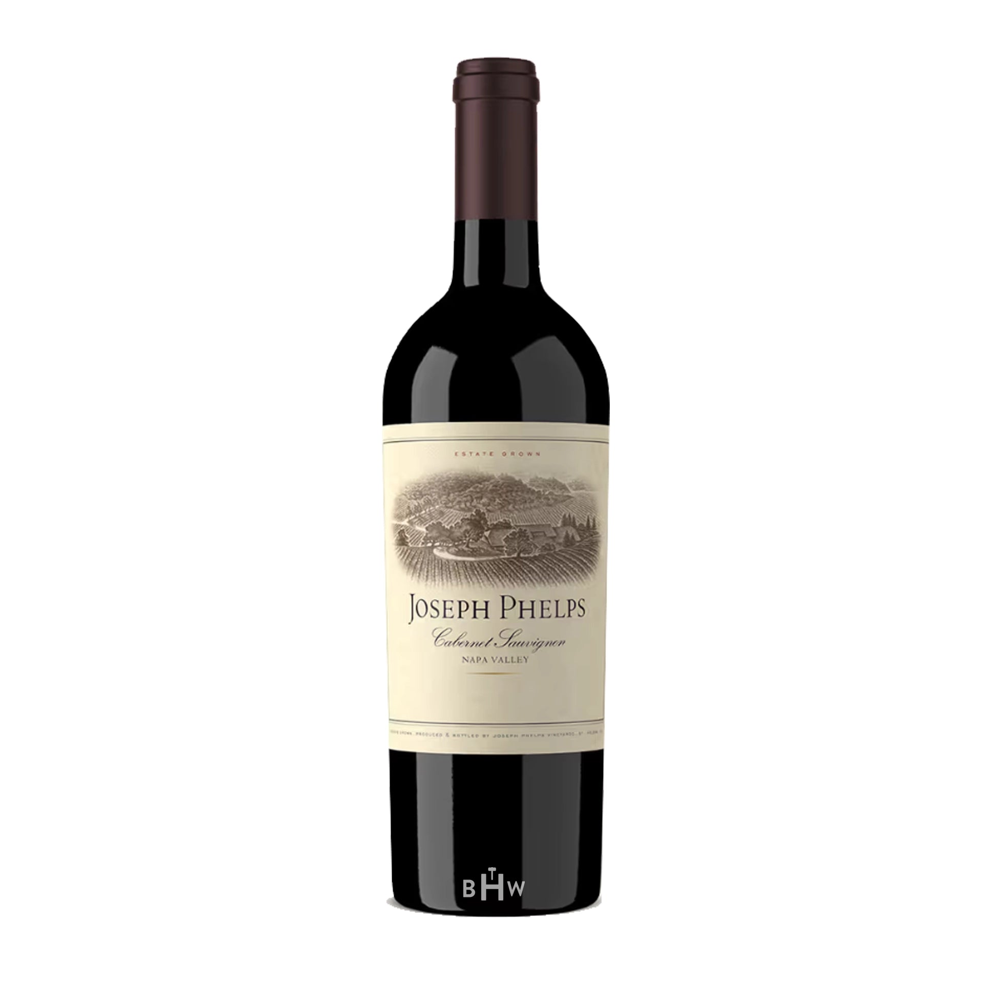 2022 Joseph Phelps Cabernet Sauvignon wine bottle on a white background