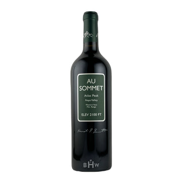 A bottle of 2023 Au Sommet Atlas Peak Cabernet Sauvignon Napa Valley red wine, curated by Big Hammer Wines.