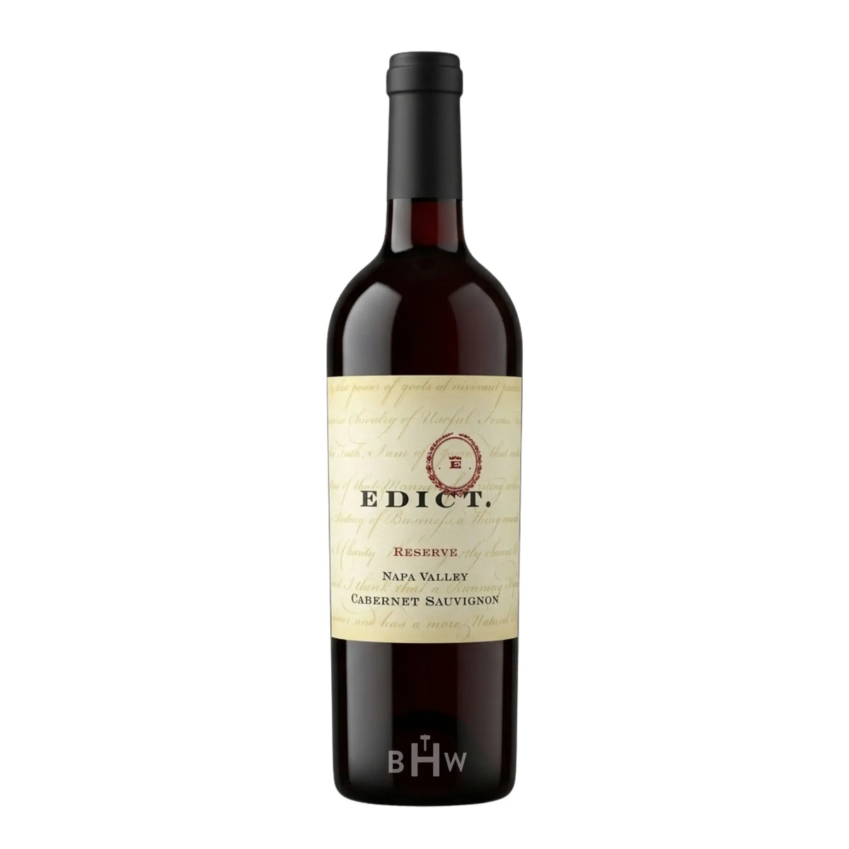 2023 Edict 'Reserve' Cabernet Sauvignon Napa Valley red wine bottle, curated by Big Hammer Wines.