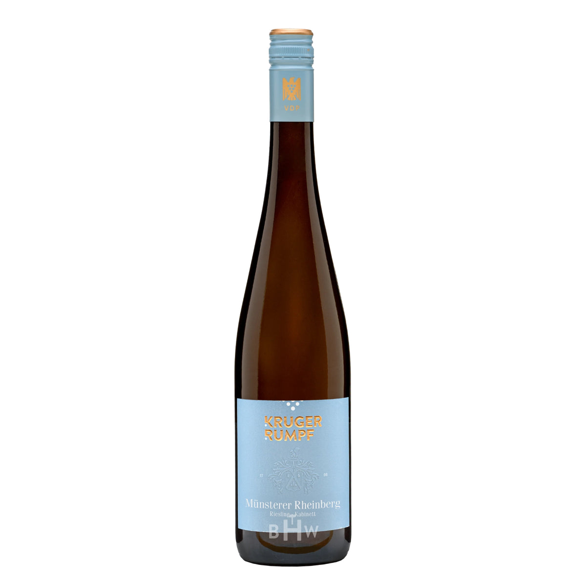 A bottle of 2023 Kruger-Rumpf Münsterer Rheinberg Riesling Kabinett white wine from Nahe, Germany, curated by Big Hammer Wines