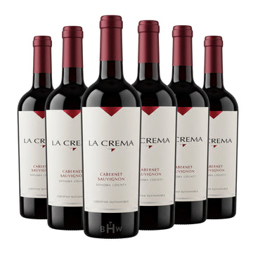 2023 La Crema Cabernet Sauvignon Sonoma County 6-pack red wine bottles, curated by Big Hammer Wines.