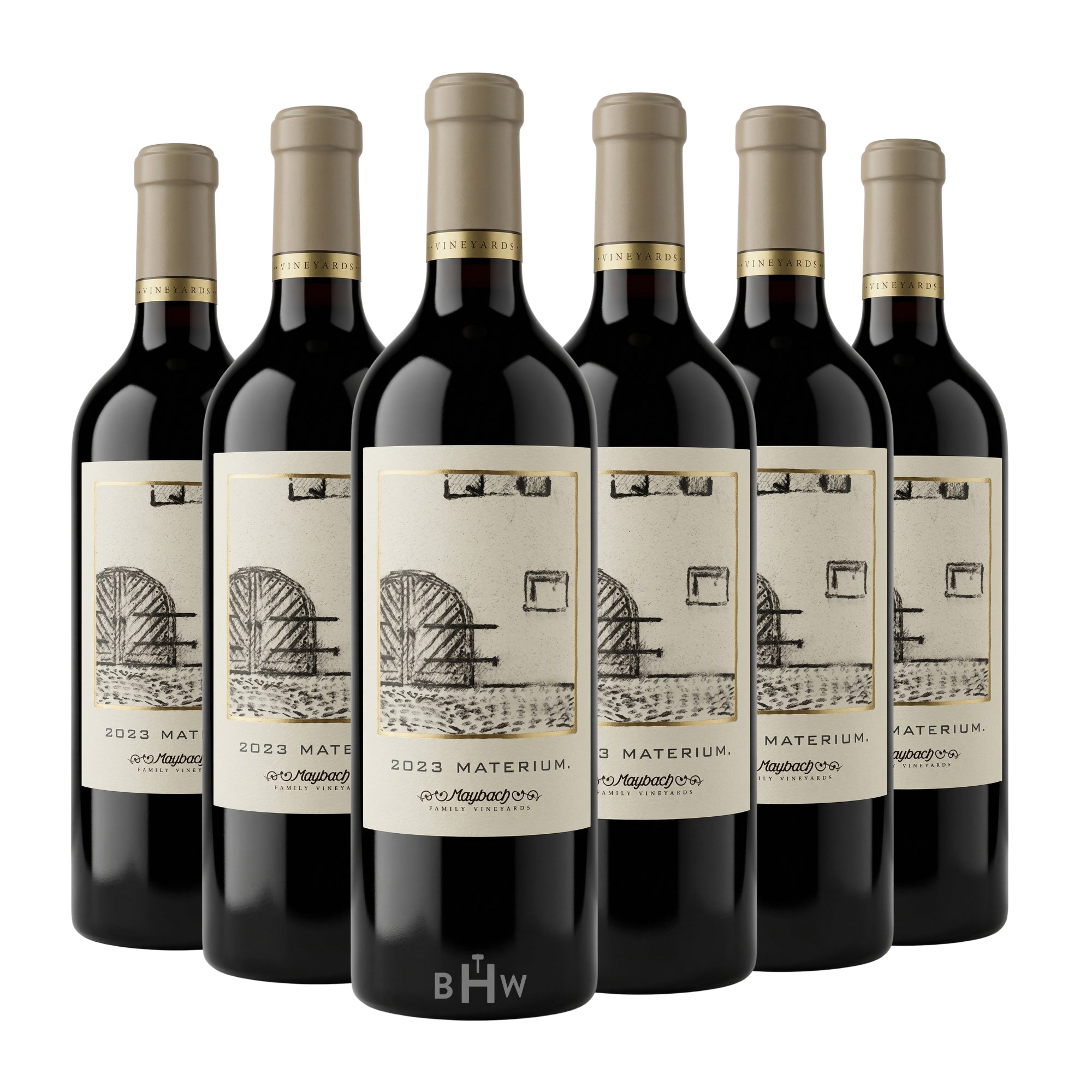 2023 Maybach Family Vineyards Materium Cabernet Sauvignon Oakville 6-pack, 6x750ml premium Napa Valley wine set with elegant label design