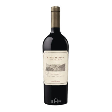 A bottle of 2023 Pine Ridge Vineyards Cabernet Sauvignon Napa Valley red wine, curated by Big Hammer Wines.