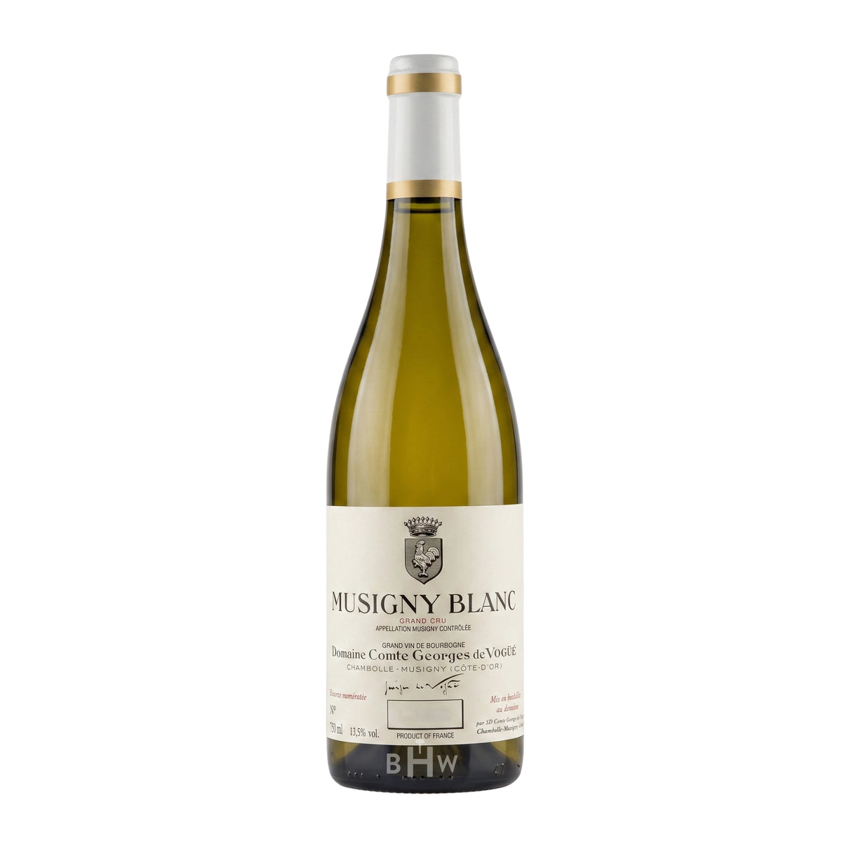 2024 Domaine Comte Georges de Vogüé Musigny Blanc Grand Cru Chardonnay white wine bottle. Curated by Big Hammer Wines.