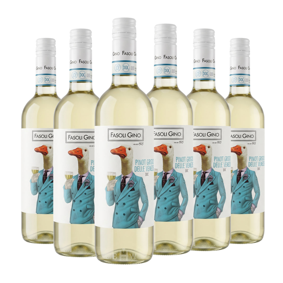 2024 Fasoli Gino 'La Corte del Pozzo' Pinot Grigio delle Venezie DOC Veneto 6-pack white wine bottles, curated by Big Hammer Wines.