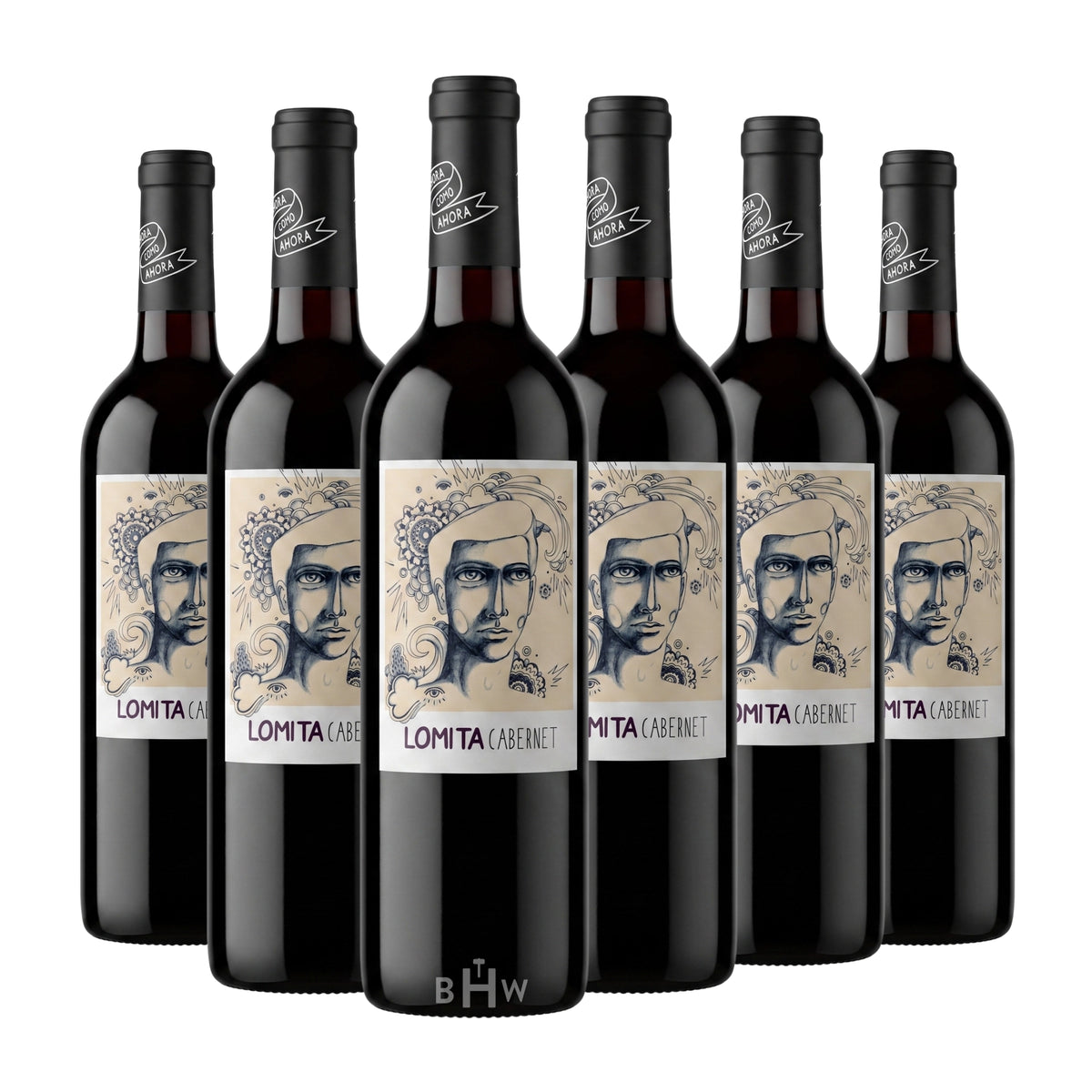 Six bottles of 2024 Hacienda La Lomita Cabernet Sauvignon red wine, curated by Big Hammer Wines.