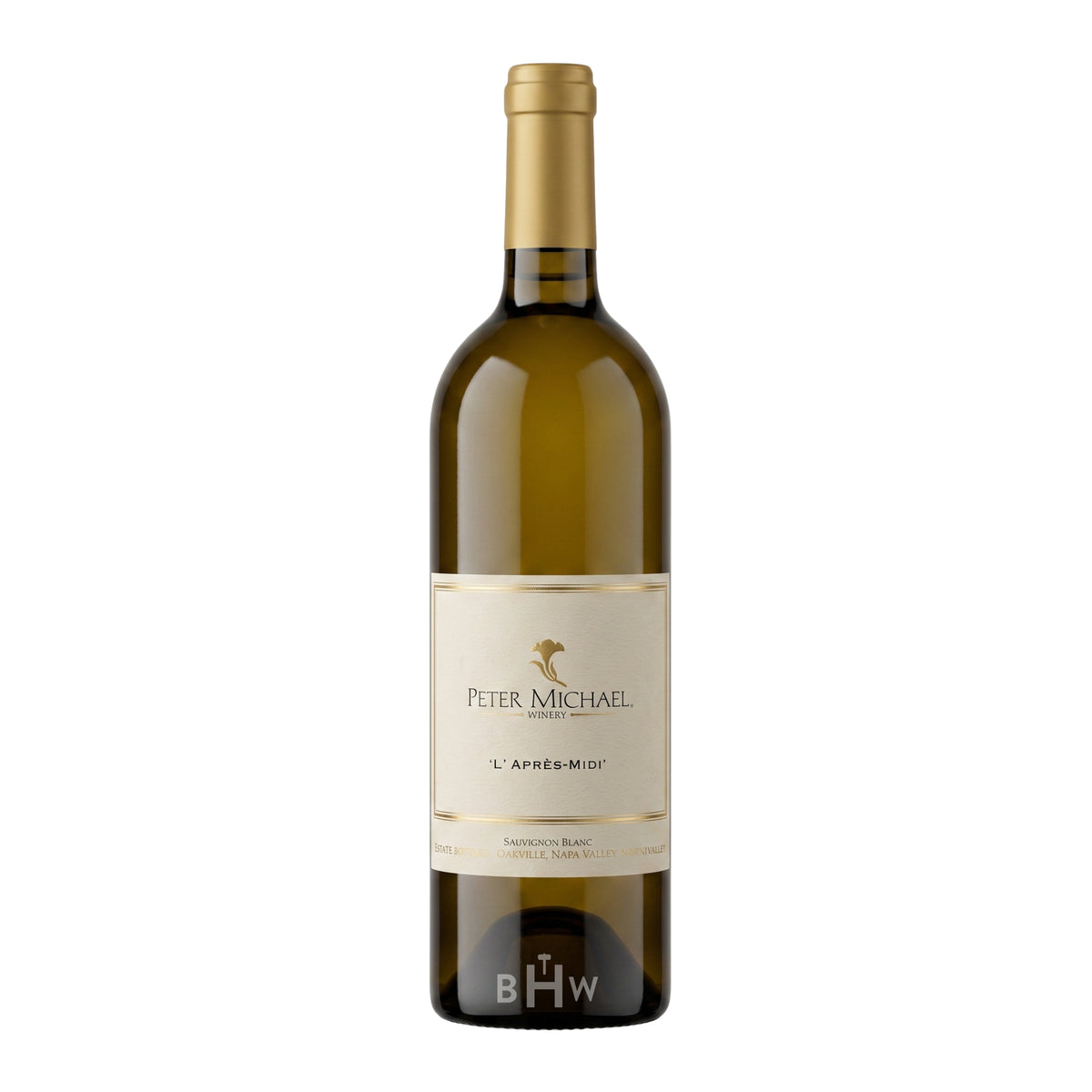 2024 Peter Michael 'L'Après-Midi' Knights Valley Sauvignon Blanc single white wine bottle, curated by Big Hammer Wines.