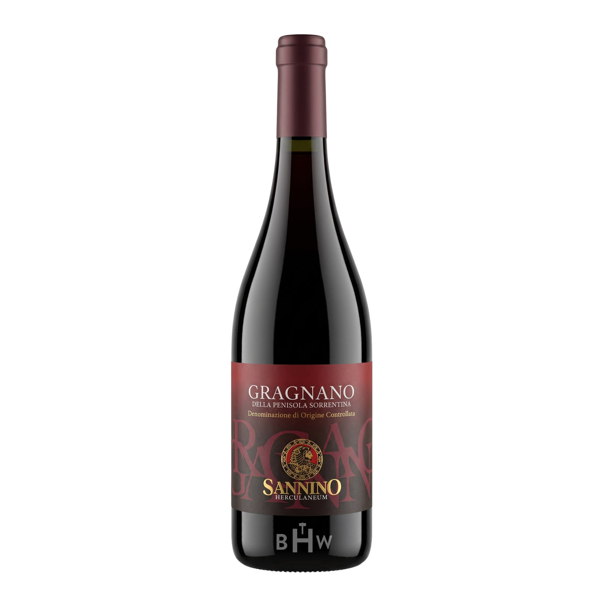 2024 Sannino Gragnano della Penisola Sorrentina Herculaneum single red wine bottle, curated by Big Hammer Wines.