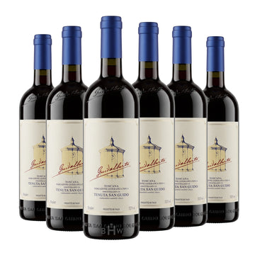 2024 Tenuta San Guido 'Guidalberto' Tuscany 6-pack red wine bottles, curated by Big Hammer Wines.