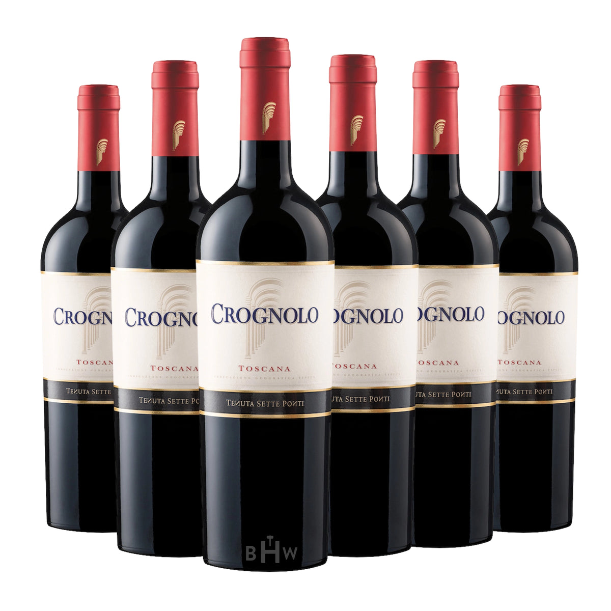 2024 Tenuta Sette Ponti 'Crognolo' Tuscany 6-pack red wine bottles, curated by Big Hammer Wines.